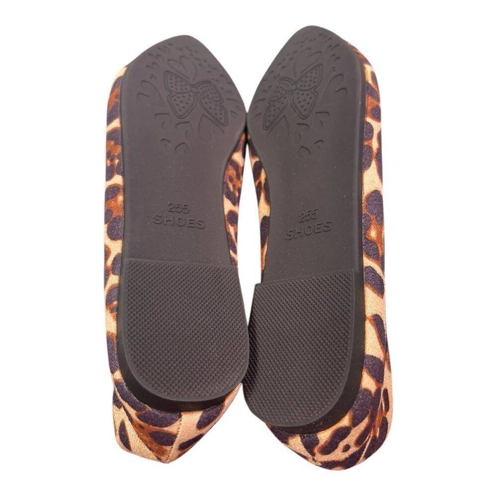 Migibili Leopard Print Pointed Toe Ballet Flats 8.5 - Picture 14 of 16